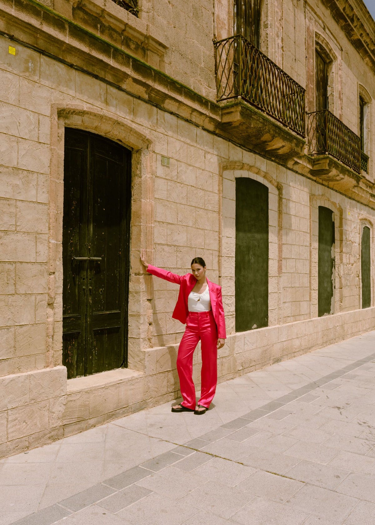 PANTALÓN SATINADO RECTO