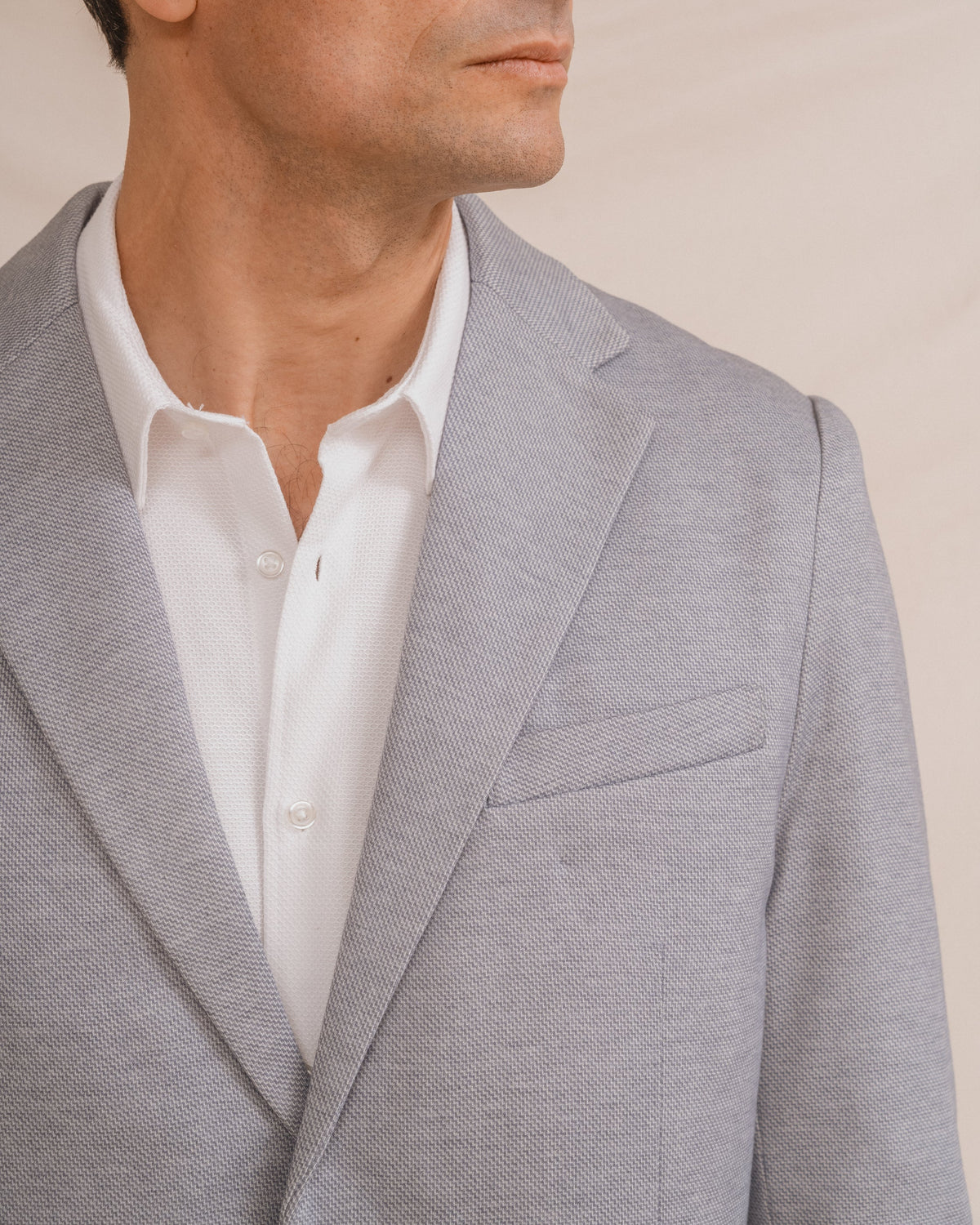 BLAZER CASUAL ESTRUCTURA CELESTE