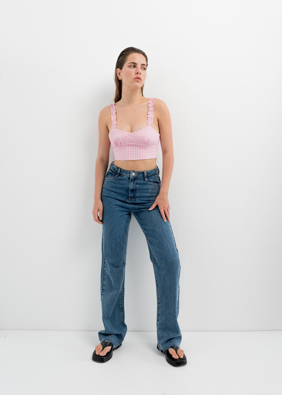 TOP CROPPED CUADRO VICHY