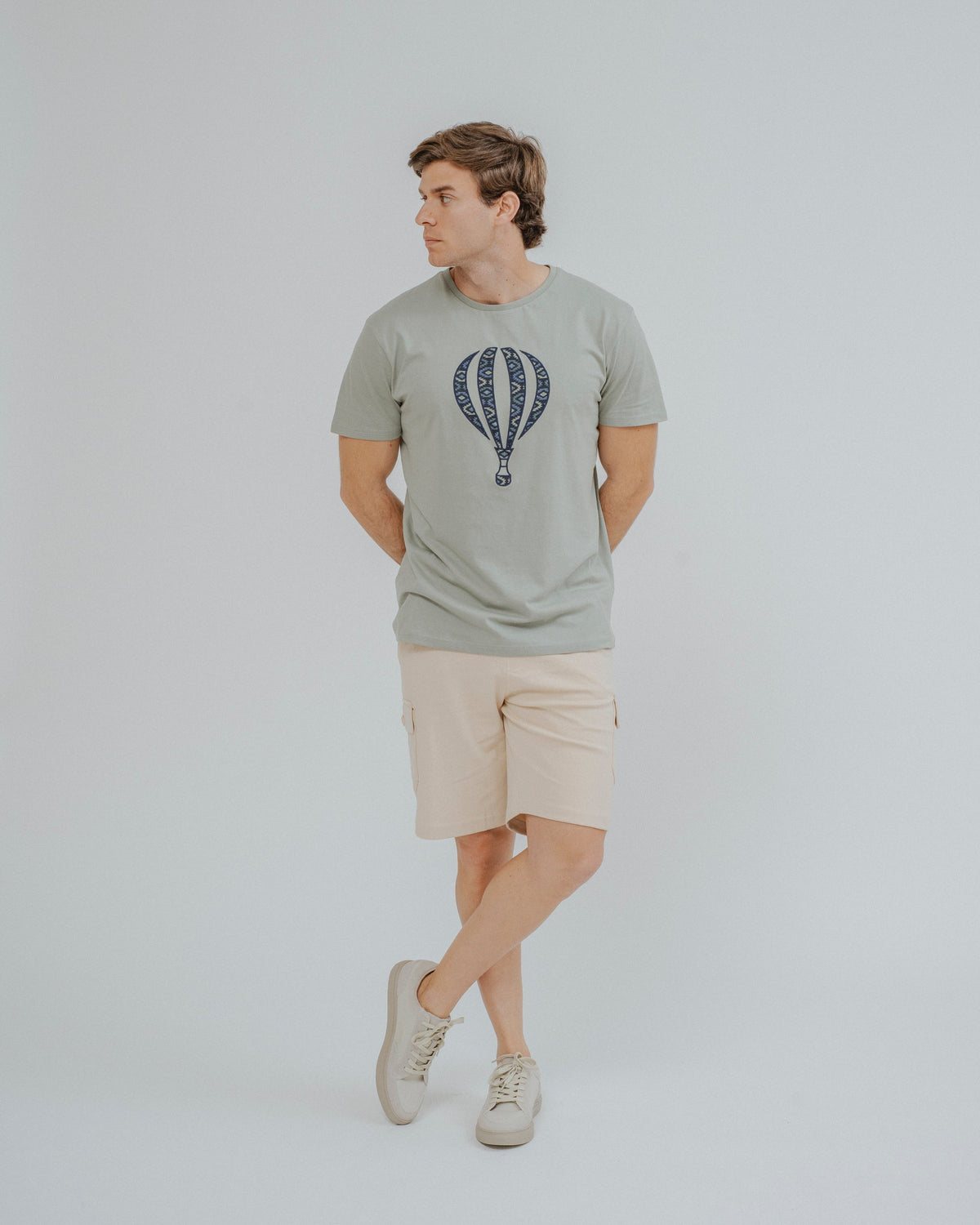 BERMUDA CARGO FELPA BEIGE