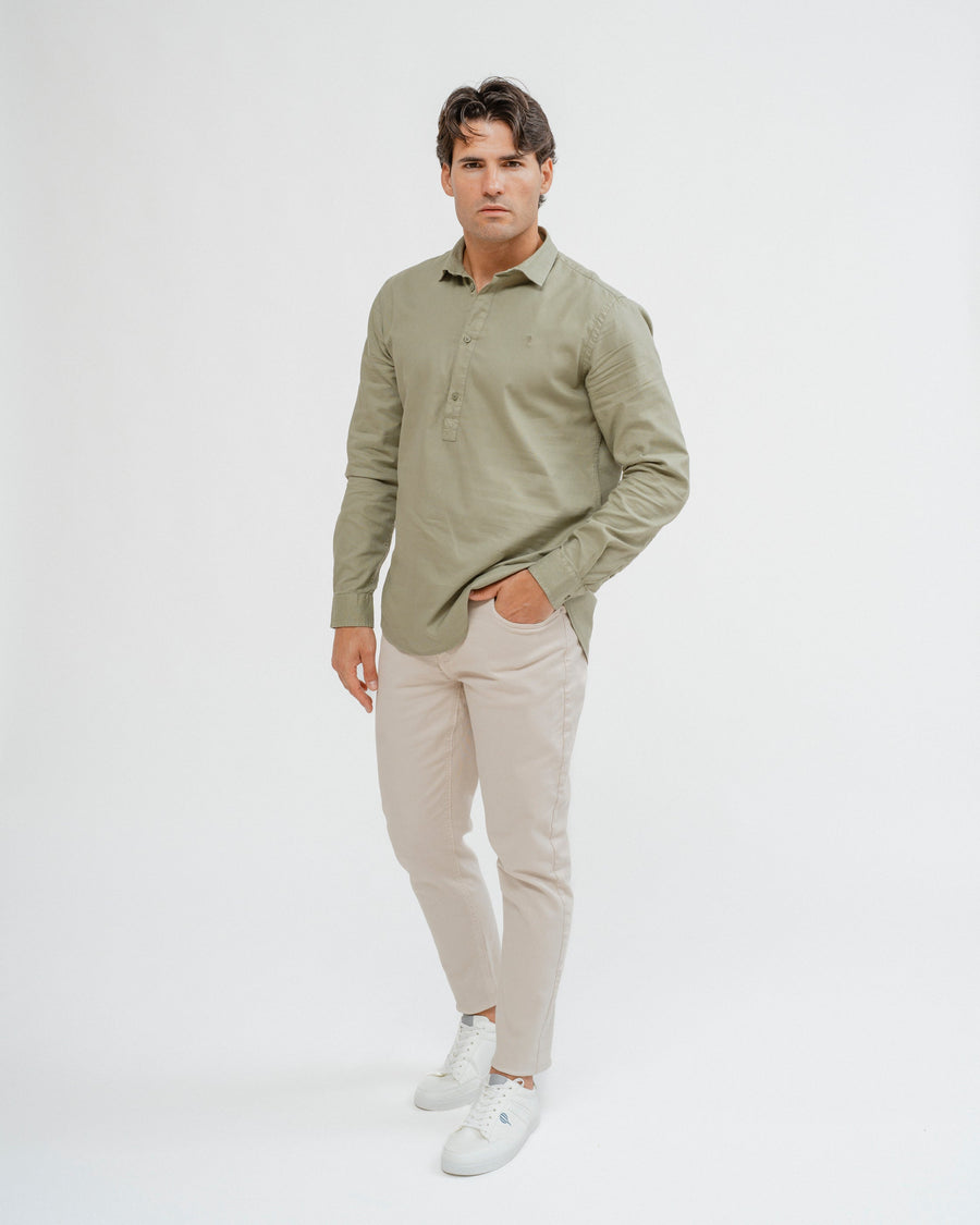 CAMISA POLERA TINTE FALSO