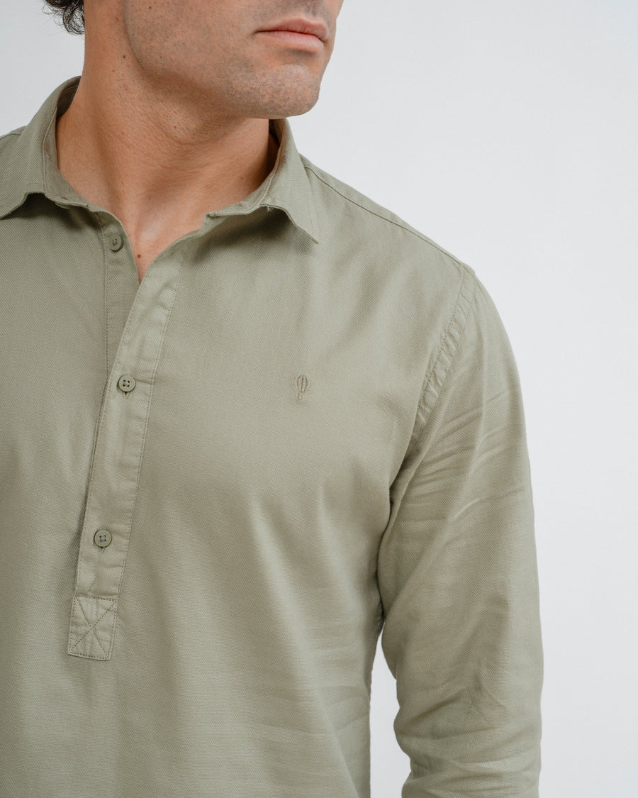 CAMISA POLERA TINTE FALSO