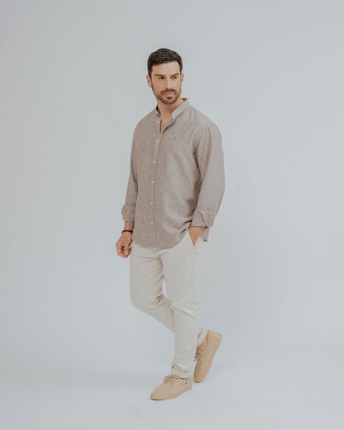 CAMISA LINO CUELLO MAO