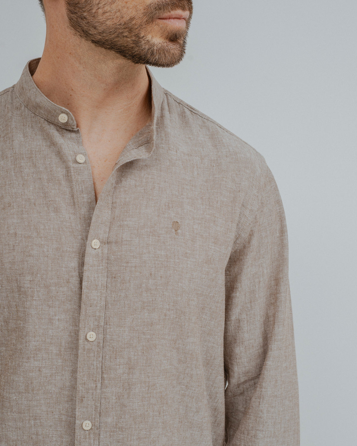 CAMISA LINO CUELLO MAO