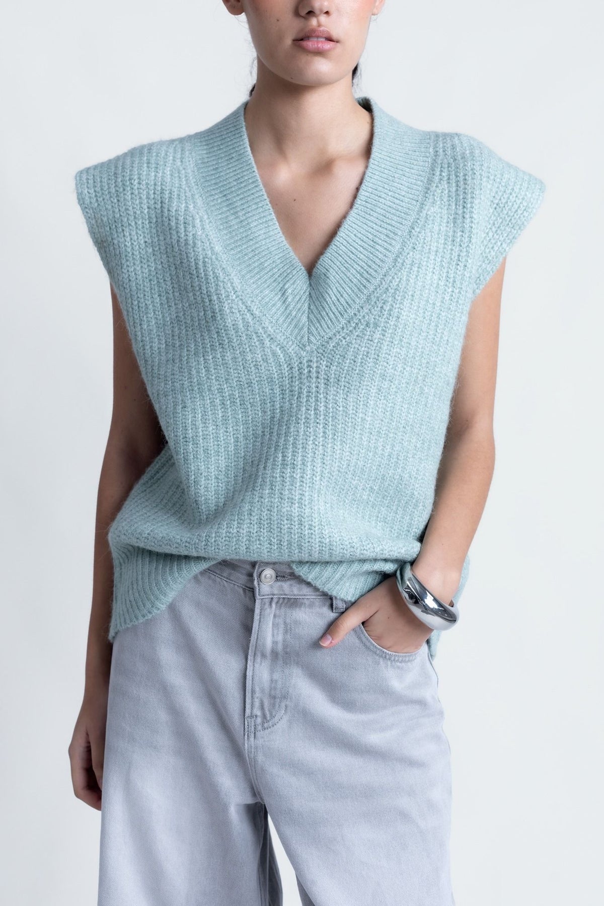 CHALECO PUNTO OVERSIZE