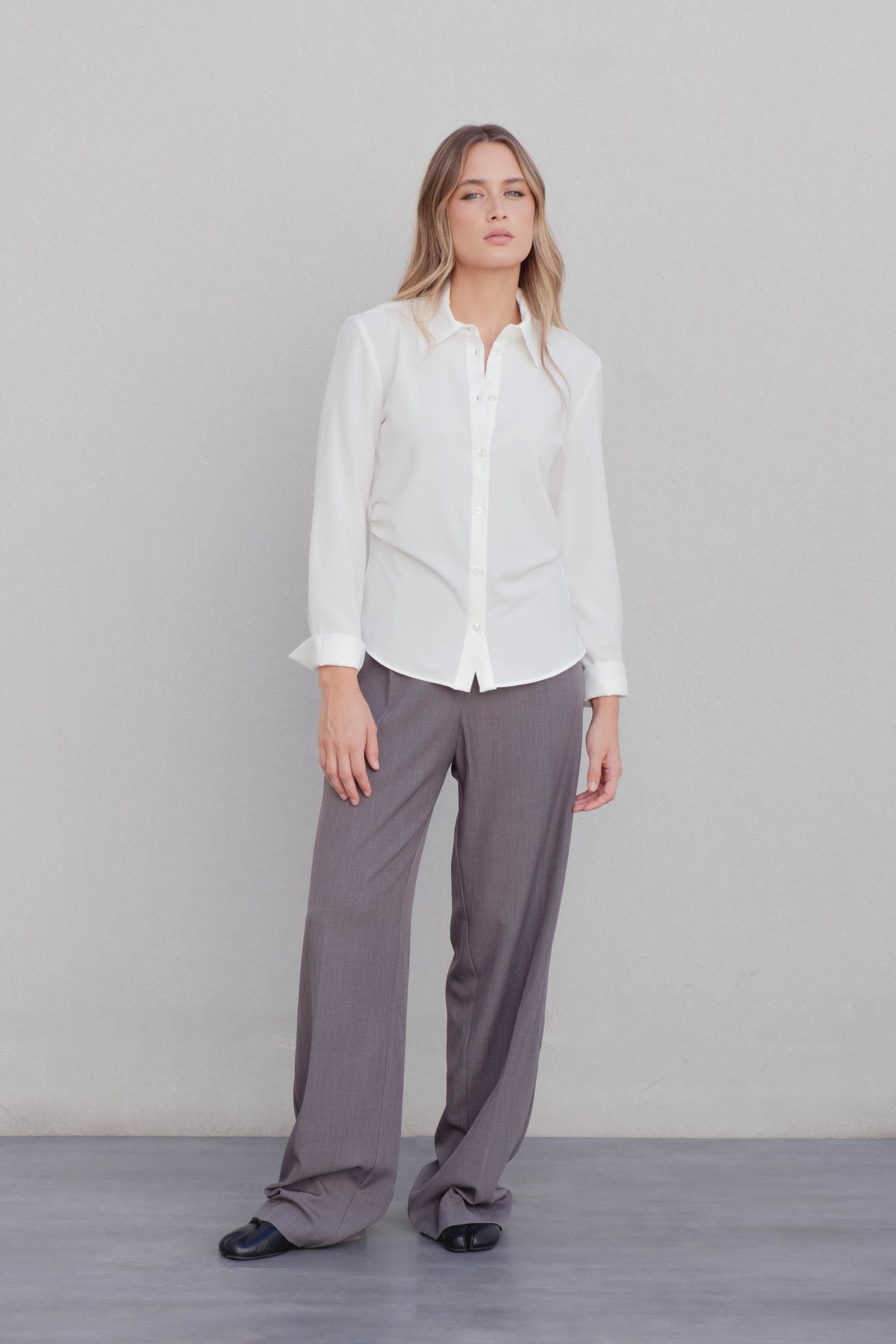 CAMISA TEXTURA CON PLIEGUES