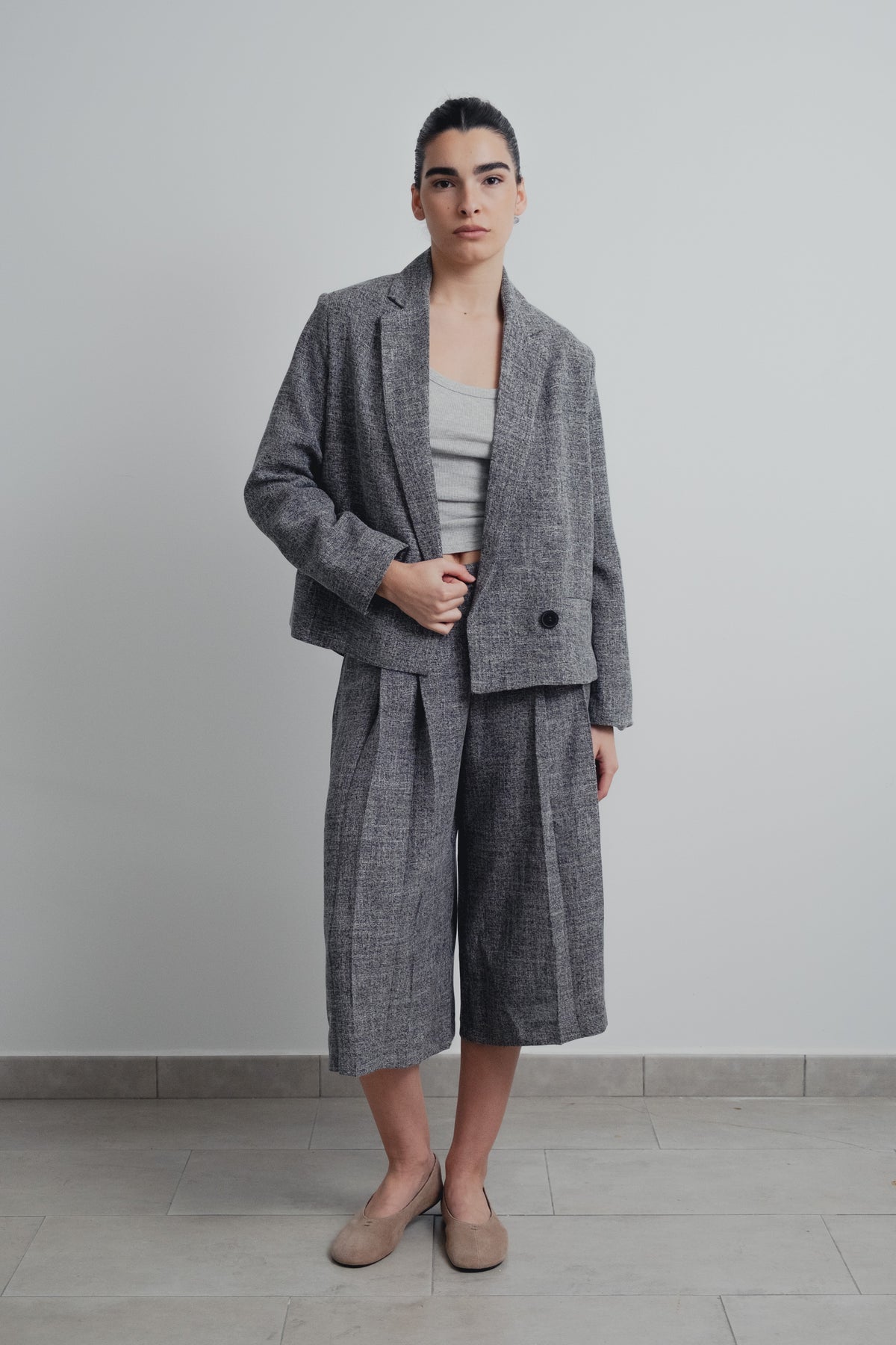 BLAZER ESTRUCTURA CRUZADA CROPPED