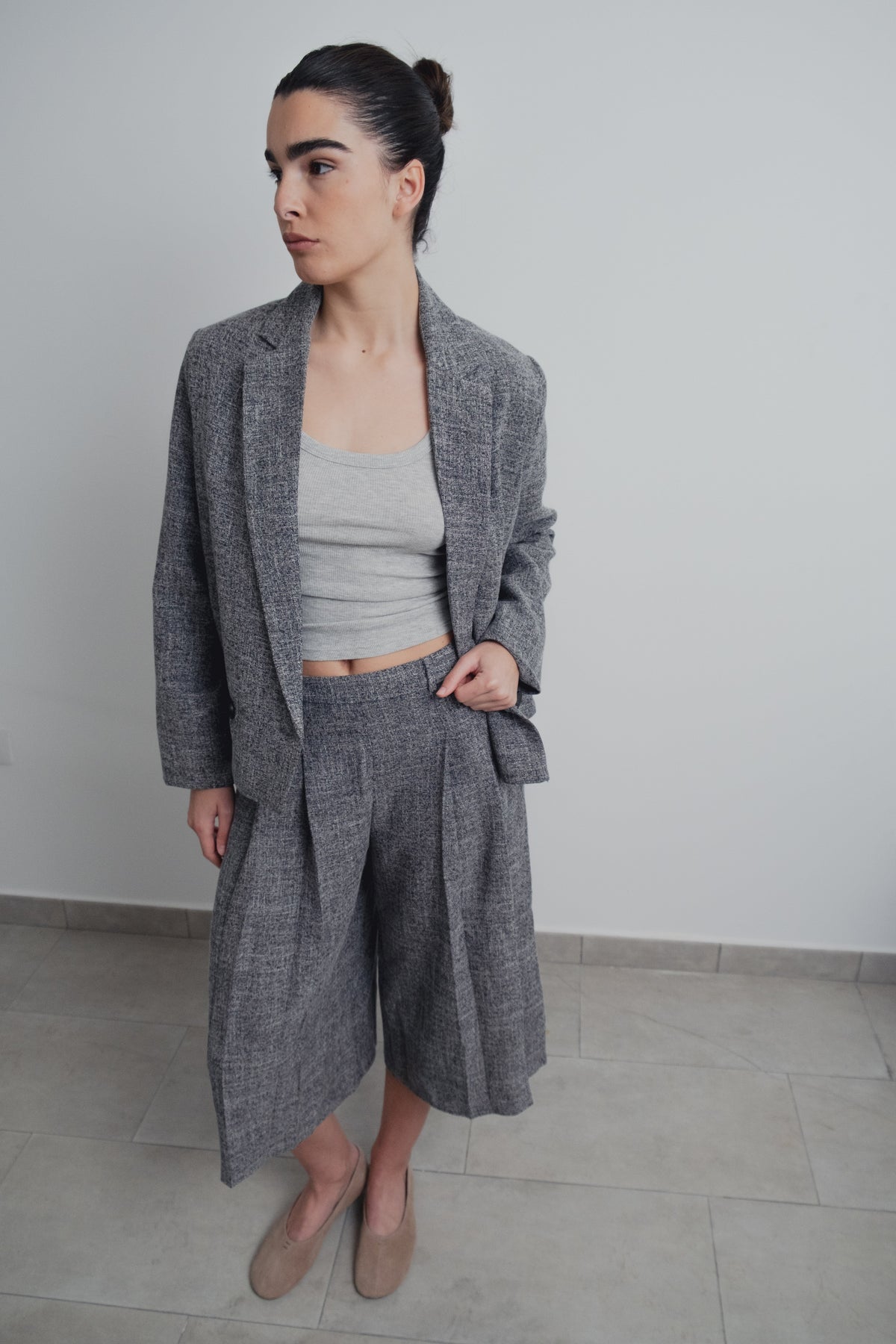 BLAZER ESTRUCTURA CRUZADA CROPPED